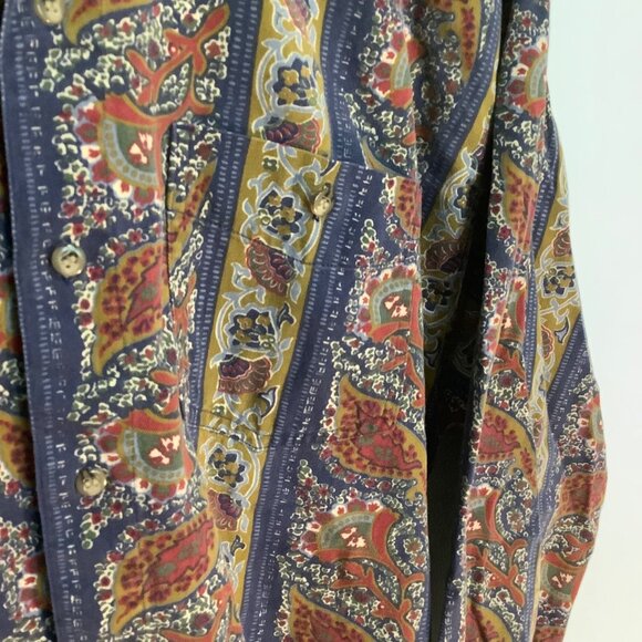 Vintage J.G. Hook Paisley Button-Up – Women’s XL – 100% Cotton Long Sleeve - Picture 9 of 11